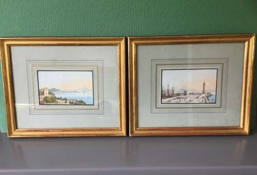 Superb Condition Pair Of 19ct Neapolitan Views