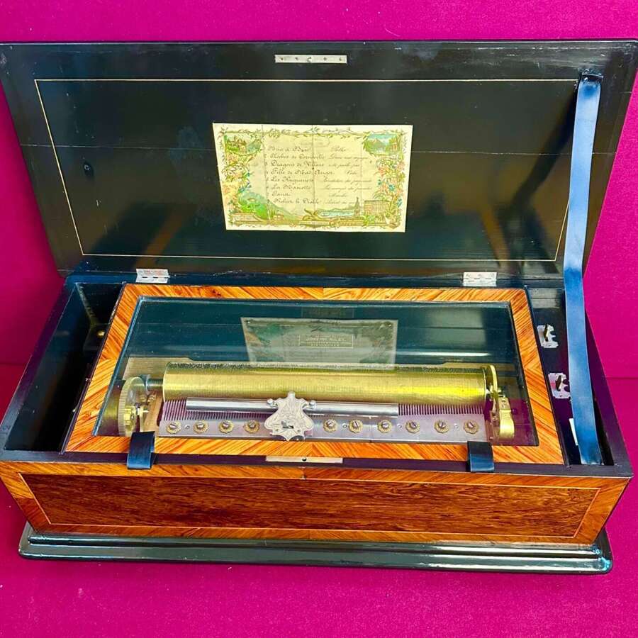 A Good And Large Victorian Music Box Circa 1875