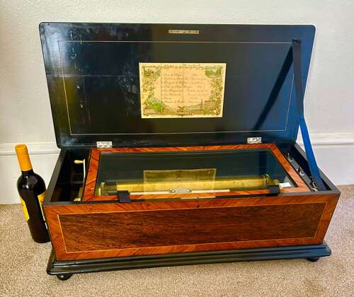 A Good And Large Victorian Music Box Circa 1875