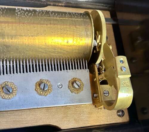 A Good And Large Victorian Music Box Circa 1875