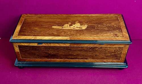 A Good And Large Victorian Music Box Circa 1875