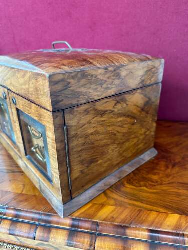 Walnut Jewellery Box Circa 1890. Sewing / Workbox,