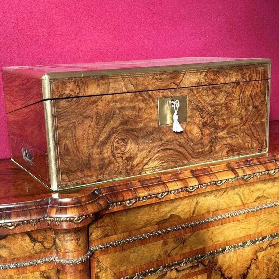 A Good And Large Victorian Document/stationery Box Circa 1875