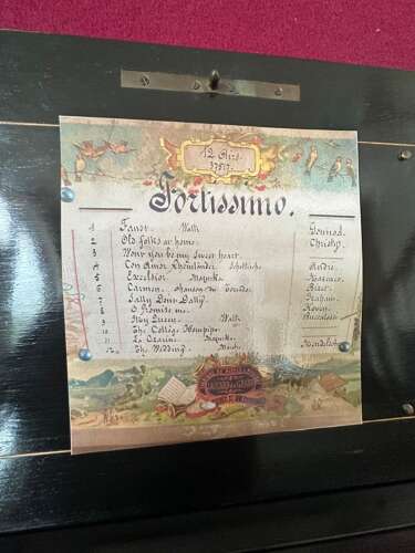 Music Box Circa 1860. 12 Aire Musical Box.