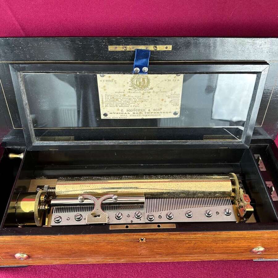 Victorian Cylinder, Music Box. Circa 1880