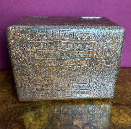 Immaculate Condition Crocodile Jewellery Box Circa 1890