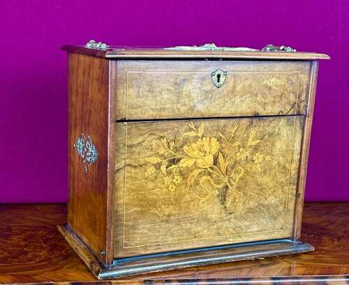 Edwardian Marquetry Stationery Cabinet Circa 1900