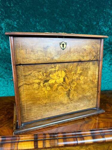 Edwardian Marquetry Stationery Cabinet Circa 1900