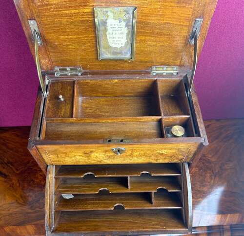 Edwardian Marquetry Stationery Cabinet Circa 1900