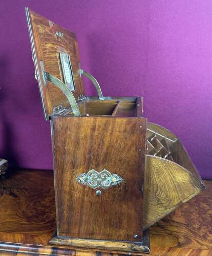 Edwardian Marquetry Stationery Cabinet Circa 1900