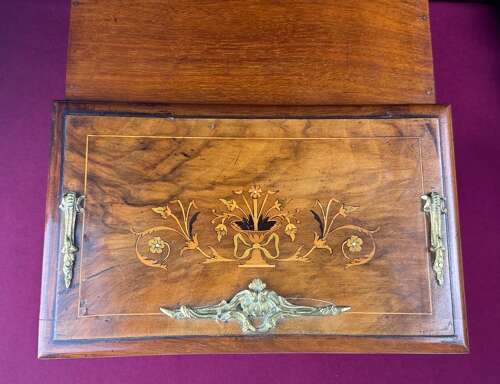 Edwardian Marquetry Stationery Cabinet Circa 1900