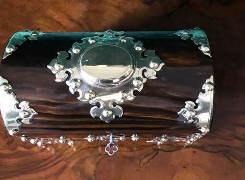 Most Decorative Victorian Dome Top Box Circa 1875