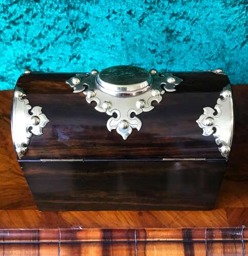 Most Decorative Victorian Dome Top Box Circa 1875