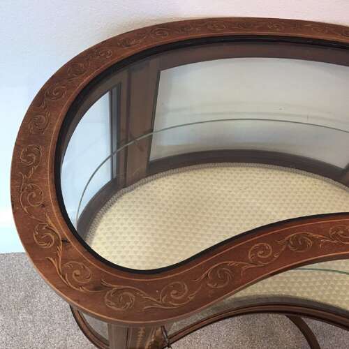 Inlaid Edwardian Vitrine. Bijouterie Table. Display Cabinet. Circa 1900