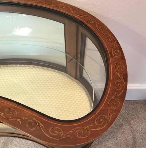 Inlaid Edwardian Vitrine. Bijouterie Table. Display Cabinet. Circa 1900