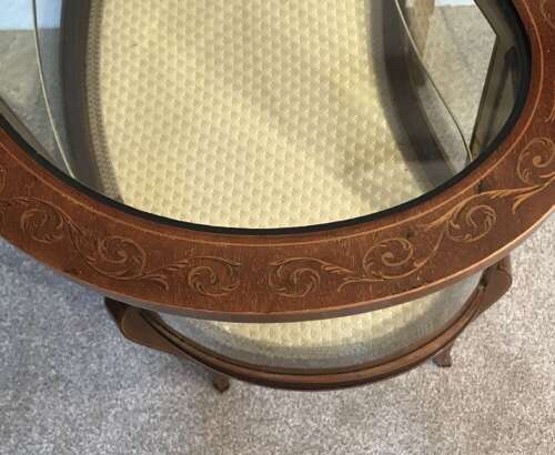 Inlaid Edwardian Vitrine. Bijouterie Table. Display Cabinet. Circa 1900