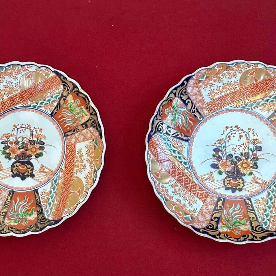 Superb Quality Pair Of Imari Chargers Circa 1890