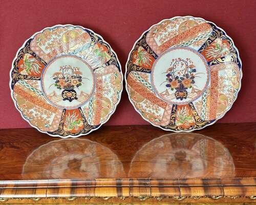 Superb Quality Pair Of Imari Chargers Circa 1890