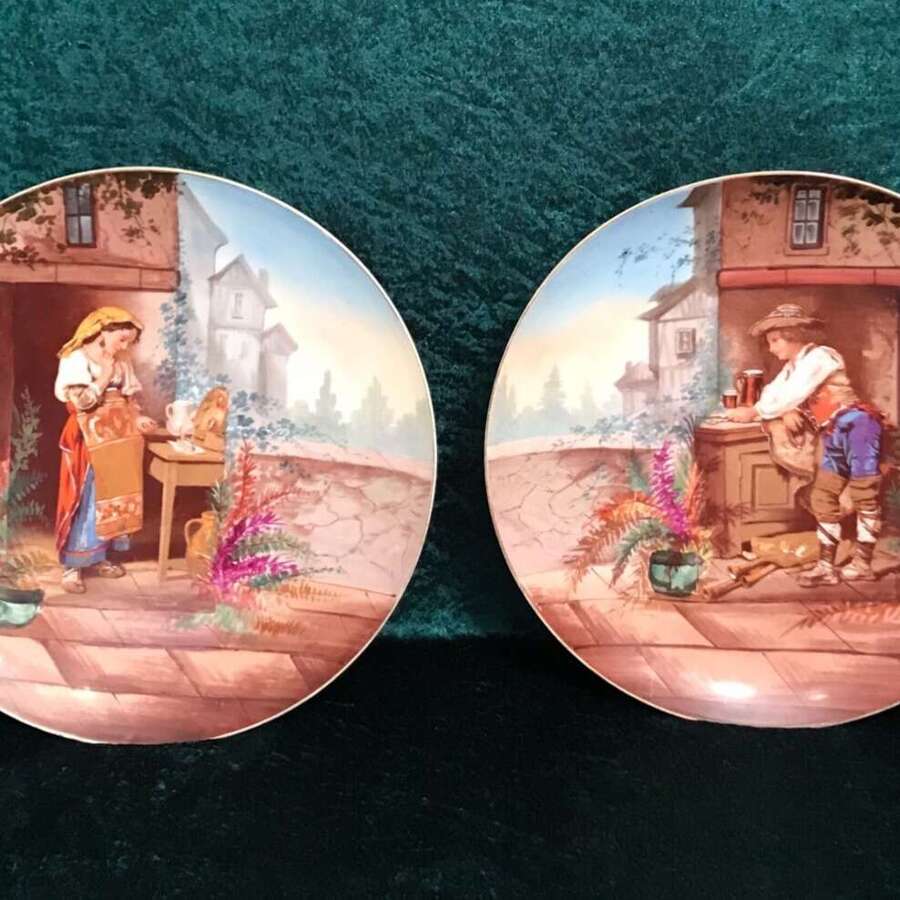 A Most Decorative Pair Of Wall Plaques, Pair Of Plates
plate, Circa 1920
