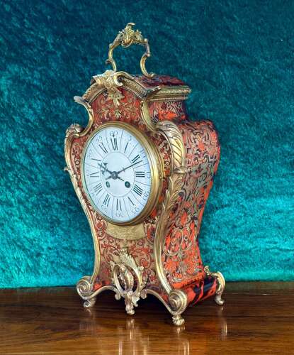 19th Century French Boulle Clock Circa 1890.Mantle Clock. 8 Day Mantel Clock