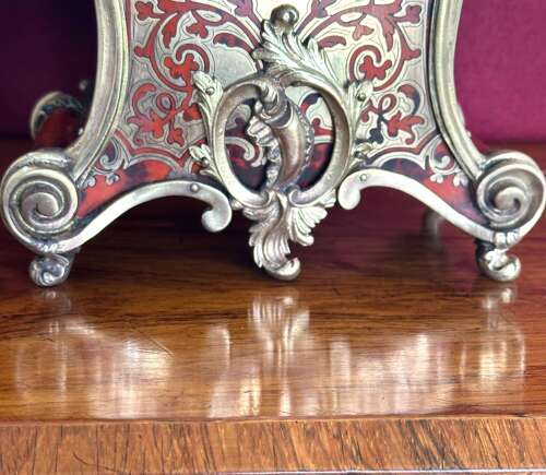 19th Century French Boulle Clock Circa 1890.Mantle Clock. 8 Day Mantel Clock