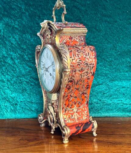 19th Century French Boulle Clock Circa 1890.Mantle Clock. 8 Day Mantel Clock