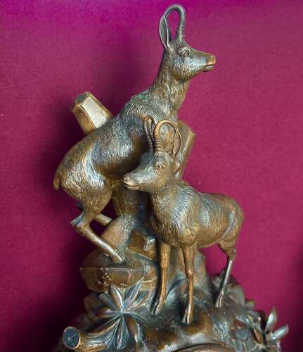 Black Forest Carved Clock Circa 1900