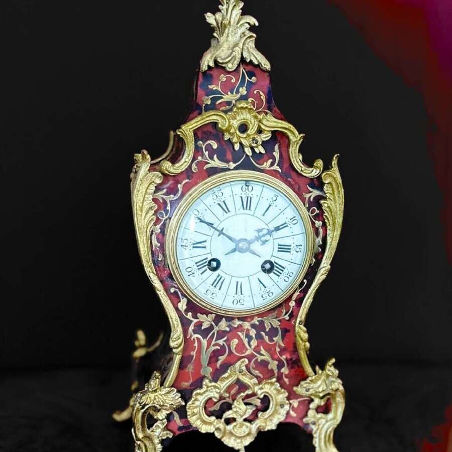 French Boulle 8-day Mantle Clock, Circa 1880