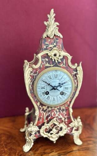 French Boulle 8-day Mantle Clock, Circa 1880