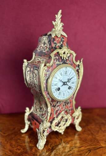 French Boulle 8-day Mantle Clock, Circa 1880