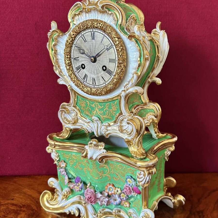 An Early 19th Century Porcelain French Mantle Clock. Circa 1840