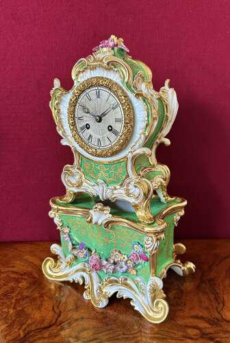 An Early 19th Century Porcelain French Mantle Clock. Circa 1840