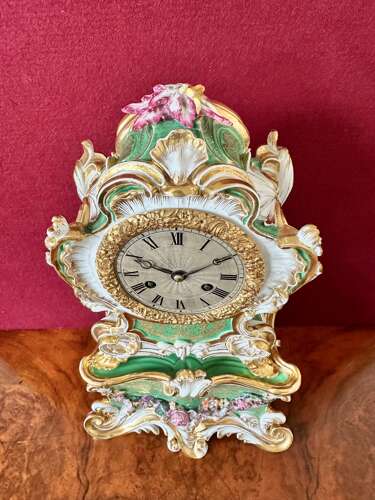 An Early 19th Century Porcelain French Mantle Clock. Circa 1840
