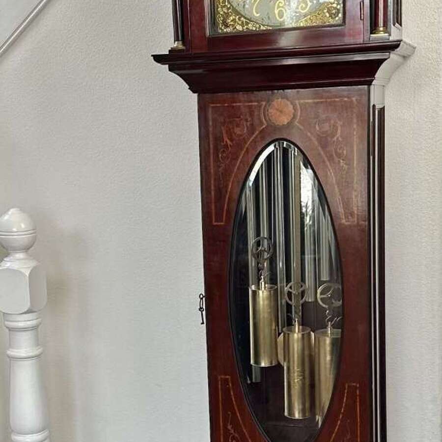 Longcase Clock Circa 1900. Edwardian Musical Grandfather Clock.