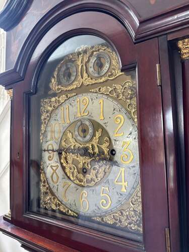 Longcase Clock Circa 1900. Edwardian Musical Grandfather Clock.