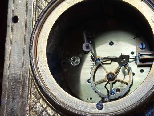 19th Century French Mantle Clock Circa 1875. Ormolu Mantel Clock.