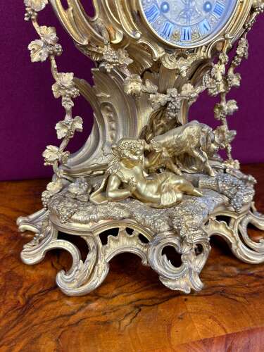 19th-century Mantle Clock Circa 1890.Ormolu. French Mantel Clock