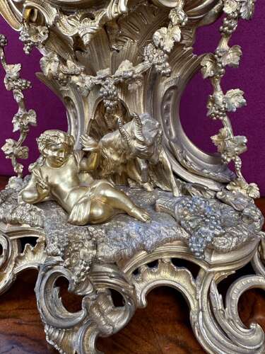 19th-century Mantle Clock Circa 1890.Ormolu. French Mantel Clock