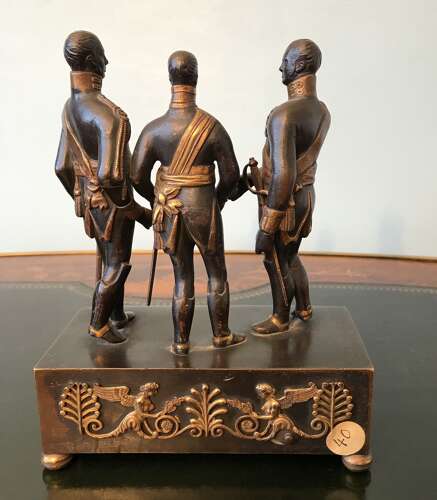 Sacred Alliance 1815 A Most Unusual And Rare Bronze Timepiece.