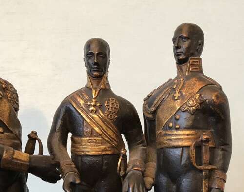 Sacred Alliance 1815 A Most Unusual And Rare Bronze Timepiece.