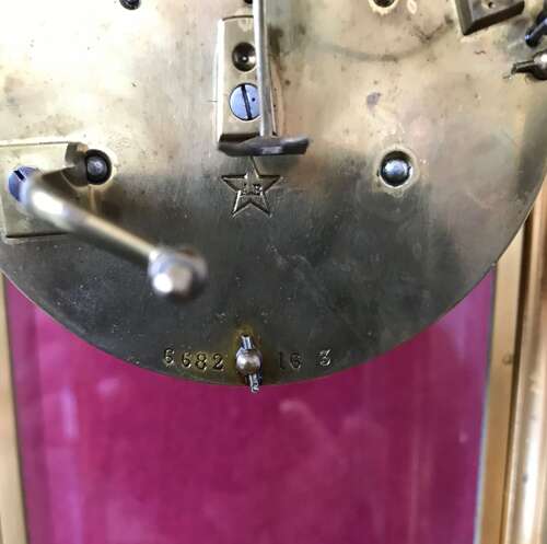 Four Glass French Mantle Clock Circa 1900