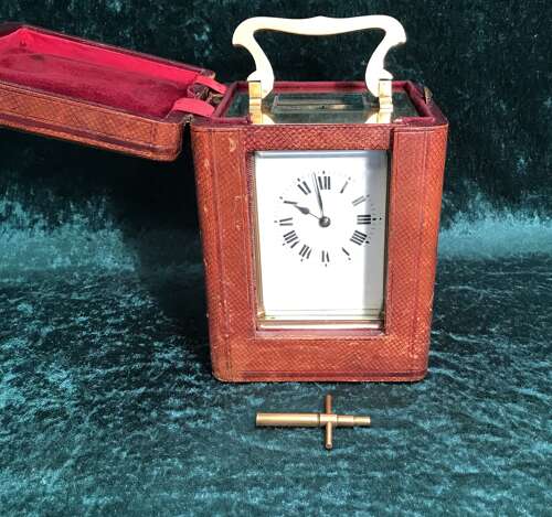 A Good Eight Day Striking Carriage Clock Circa 1900