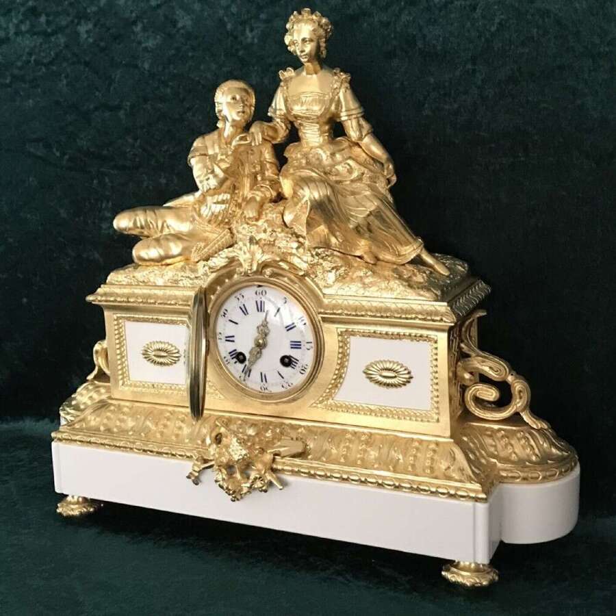 French Eight Day Striking Mantle Clock Circa 1880