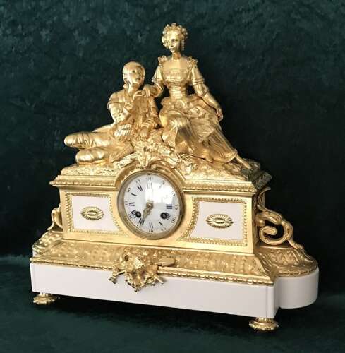 French Eight Day Striking Mantle Clock Circa 1880