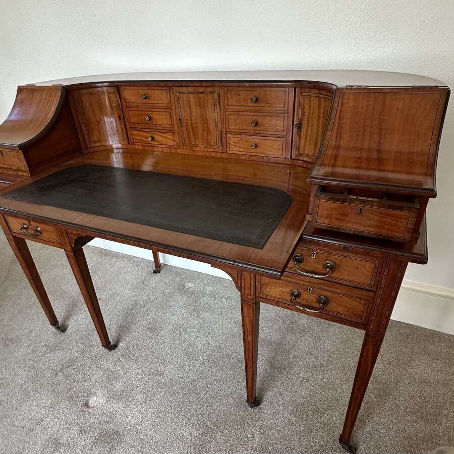 Carlton House Desk, Satinwood Circa 1910