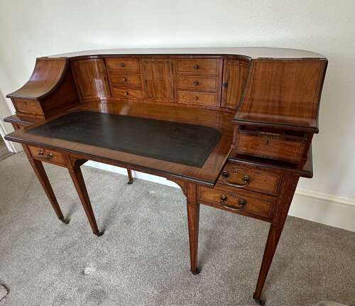Carlton House Desk, Satinwood Circa 1910