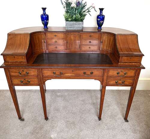 Carlton House Desk, Satinwood Circa 1910