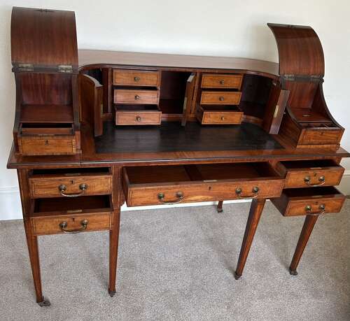Carlton House Desk, Satinwood Circa 1910