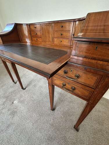 Carlton House Desk, Satinwood Circa 1910