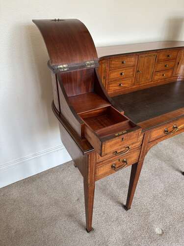 Carlton House Desk, Satinwood Circa 1910